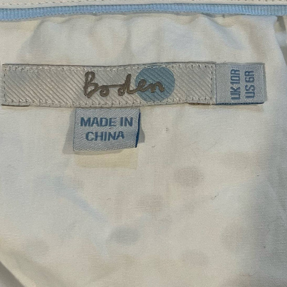 Boden White Ivory Isadora Broderie Dress Eyelet Dress Size 6 EUC - Picture 7 of 9